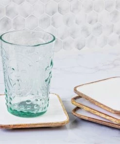 BD MANGO WOOD WITH ENAMEL COASTERS