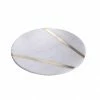 BD WHITE MARBLE PLATE WITH BRASS INLAY ENTERTAINING