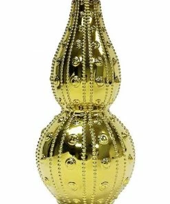 SB GOLD CERAMIC GOURD VASES BOHO