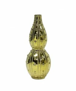 SB GOLD CERAMIC GOURD VASES BOHO