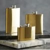 RO COCKTAILS POLISHED BRASS FLASKS