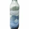 SB SKY & WATER OCEAN SWIRL LONG GLASS VASE