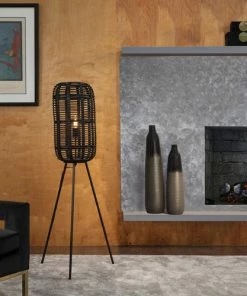 SB BLACK CERAMIC BOTTLE VASES