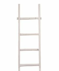 SB WHITE WOOD BLANKET LADDER 76” WALL DECOR