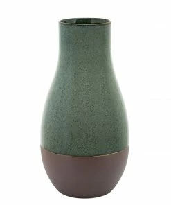 SB JAPANDI TEAL & GREY VASE 14"