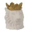 SBD FAUNA WHITE LION & CROWN 16"