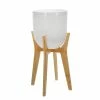 SB WHITE TALL PLANTER W/STAND