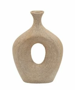 SB CHAMPAGNE OVAL VASE 13 GOLD