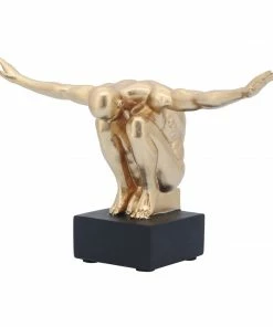 SB FAUNA GOLD MAN SCULPTURE BOOKEND