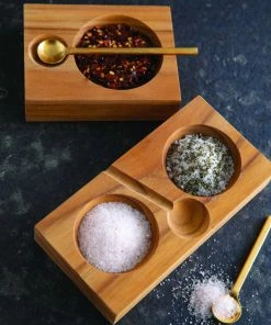 BH ENTERTAINING TEAK CELLAR & SPOON