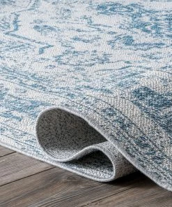 NLD BLUE VINTAGE MEDALLION RUG RUGS