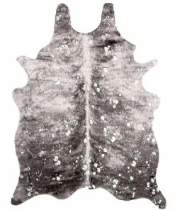 NLD BLACK SPOTTED FAUX COWHIDE RUG