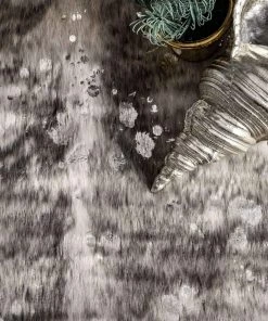 NLD BLACK SPOTTED FAUX COWHIDE RUG