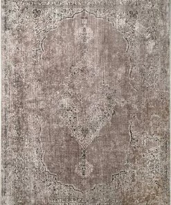 NLD VINTAGE MEDALLION CANTRELL FRINGE RUG MID CENTURY