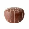 NL RIYADHA VEGAN LEATHER POUF FAUX