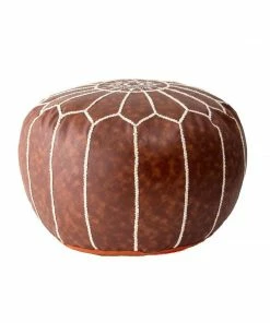 NL RIYADHA VEGAN LEATHER POUF FAUX