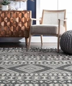 NLD BLACK RYN BANDED TRIBAL FLATWEAVE 12 NLD BLACK RYN BANDED TRIBAL FLATWEAVE