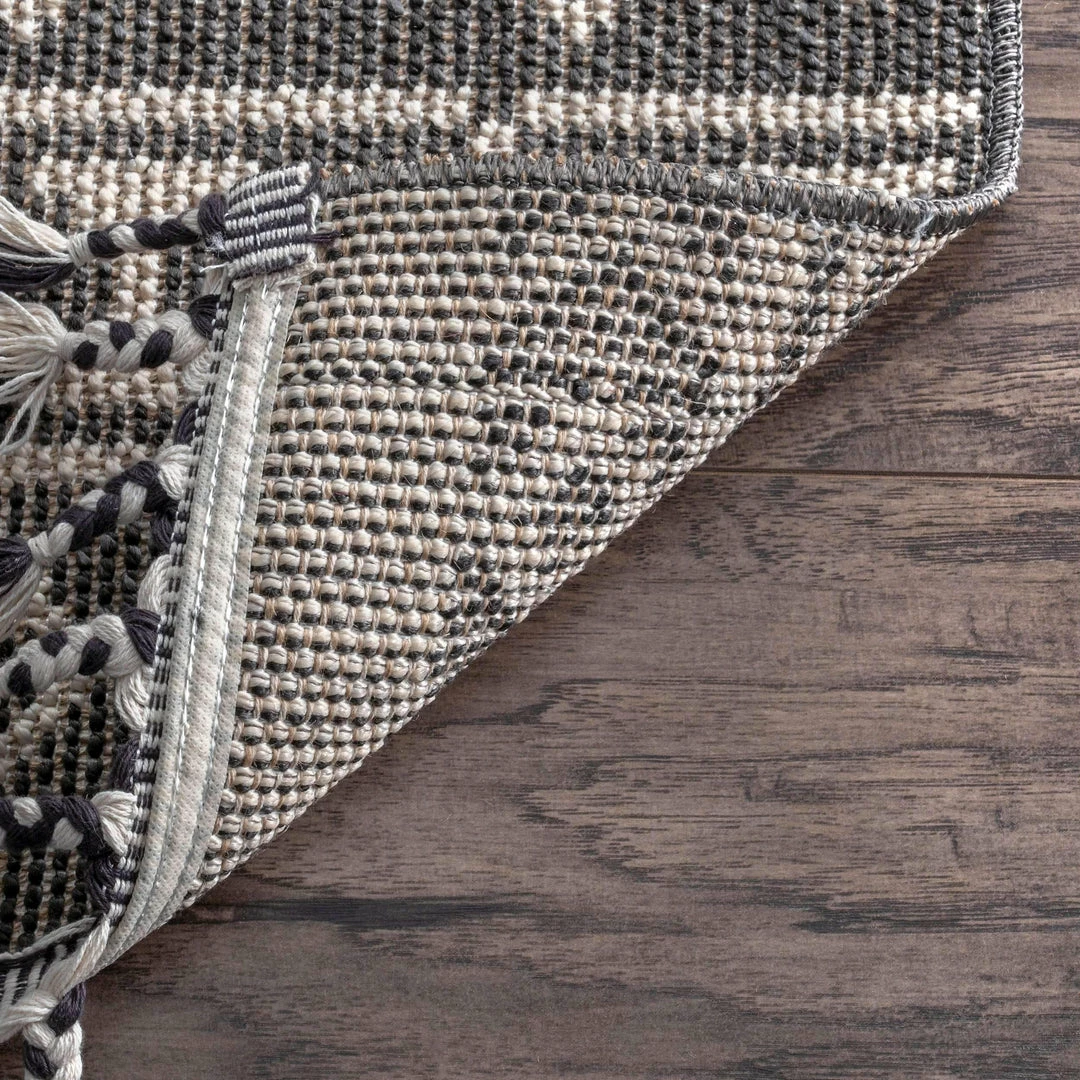 NLD BLACK RYN BANDED TRIBAL FLATWEAVE 6 NLD BLACK RYN BANDED TRIBAL FLATWEAVE