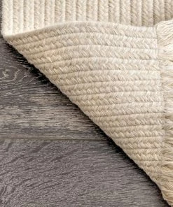 NL WHITE SARAI BRAIDED WOOL (6' X 9')