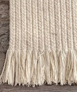 NL WHITE SARAI BRAIDED WOOL (6' X 9')