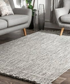 NLD BRAIDED COURT TASSEL PEPPER RUG