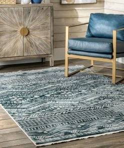 NLD BLUE AZA RELIEF RUG RUGS