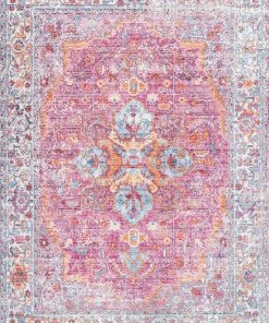 NLD TRANSITIONAL VIA MEDALLION FRINGE RUGS