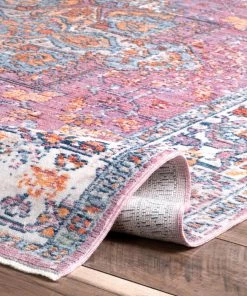 NLD TRANSITIONAL VIA MEDALLION FRINGE RUGS