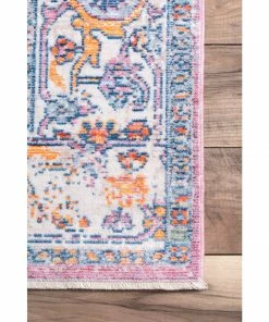 NLD TRANSITIONAL VIA MEDALLION FRINGE RUGS