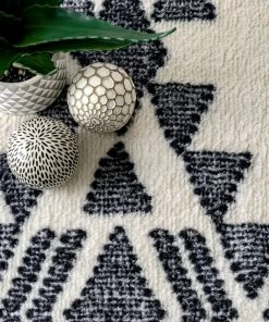 NLD IVORY & INK TRIBAL TASSEL RUGS