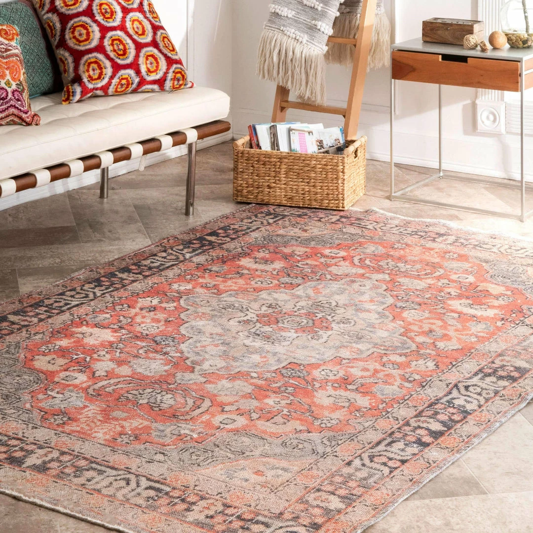 NLD MERAL PRINT MEDALLION FLATWEAVE RUGS 5 NLD MERAL PRINT MEDALLION FLATWEAVE RUGS
