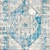 NLD BLUE BARBED MEDALLION RUG RUGS