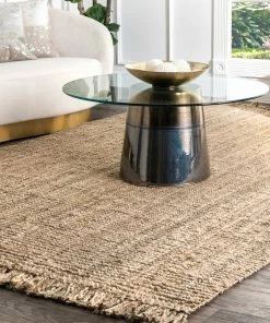 NLD HAND WOVEN CHUNKY LOOP JUTE IVORY