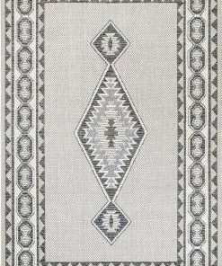 NLD GREAT OUTDOORS GREY IRIS DIAMOND RUG