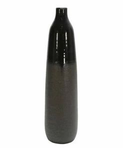 SB BLACK CERAMIC BOTTLE VASES