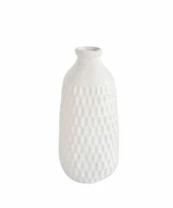 SB WHITE DIMPLE VASES BOHO