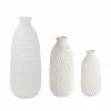 SB WHITE DIMPLE VASES BOHO