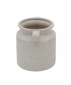 SB WHITE PITCHER & JAR VASES BOHO