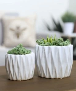 UT FLORA WHITE GEO-FALL PLANTERS