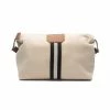 BK WHITE CANVAS STRIPED TOILETRY BAG LIFESTYLE