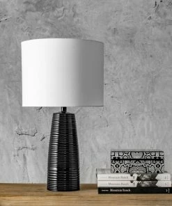 NLD LIGHTING BRUSHED METAL TABLE LAMP - 23