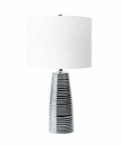 NLD LIGHTING BRUSHED METAL TABLE LAMP - 23
