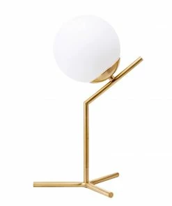 NLD BRASS GLOBE TABLE LAMP