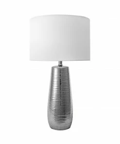 NLD SILVER RIPPLE TABLE LAMP - 26