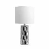NLD SILVER GEO CENTURY TABLE LAMP - 22 LIGHTING