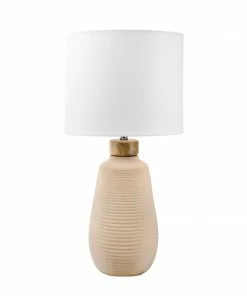 NLD WHITE CERAMIC TABLE LAMP - 31