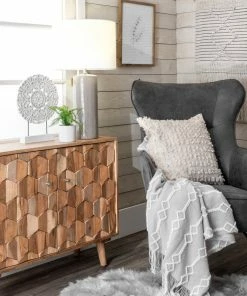 NLD GREY CERAMIC TABLE LAMP - 28