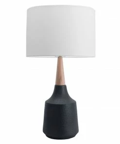 NLD BLACK CERAMIC TABLE LAMP - 28