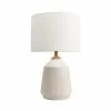 NLD LIGHTING WHITE CERAMIC FLUTED TABLE LAMP - 24