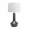 NLD BLACK CERAMIC TAPERED TABLE LAMP - 24